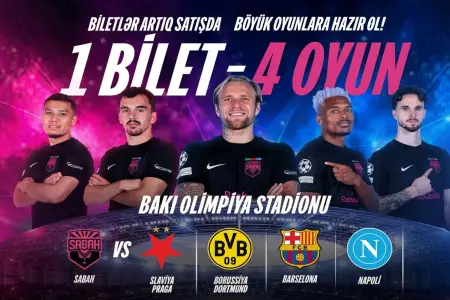 “Sabah” UEFA ÇL matçları üçün vahid bilet satışını başladı
