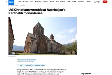 Udi xristianları Gəncəsər monastırında ayin keçirib