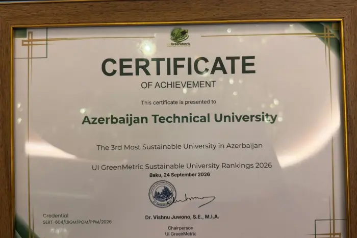 AzTU beynəlxalq reytinqdə Azərbaycan üzrə üçüncü oldu