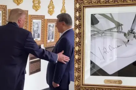 Tramp Ağ Evdə Si Cinpinin yanında Baydeni lağa qoydu