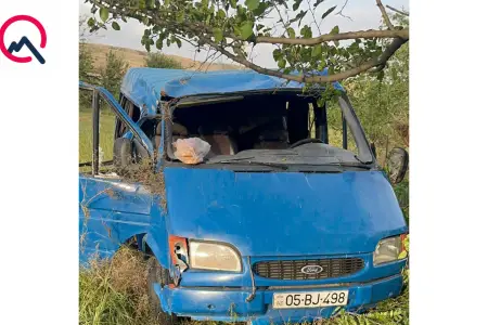Ağstafada "Ford" ağaca çırpıldı, 4 nəfər yaralanıb