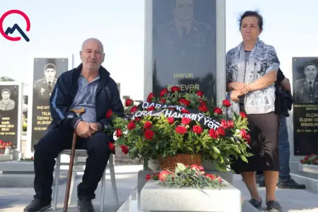 Hərbi Memorial Məzarlıqda Vətən müharibəsi şəhidləri yad edilir