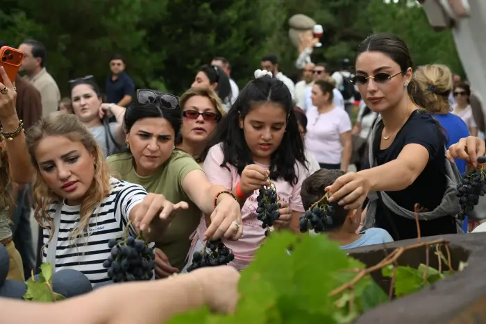 Şamaxının Meysəri kəndində Üzüm və Şərab Festivalı başladı